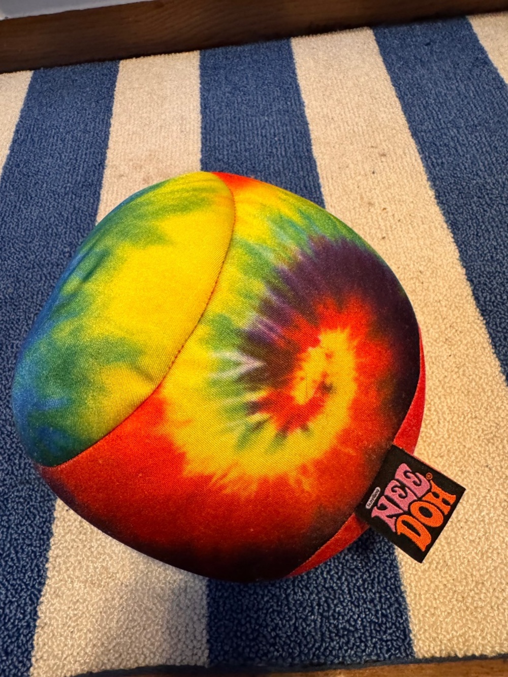 Extremely Rare Needoh Spiral Tie-Dye Soft plush glob ball pillow Schylling